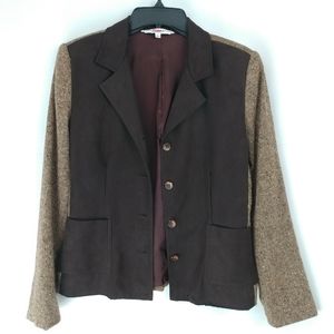 Carol Anderson Chocolate Brown with Tweed Blazer
